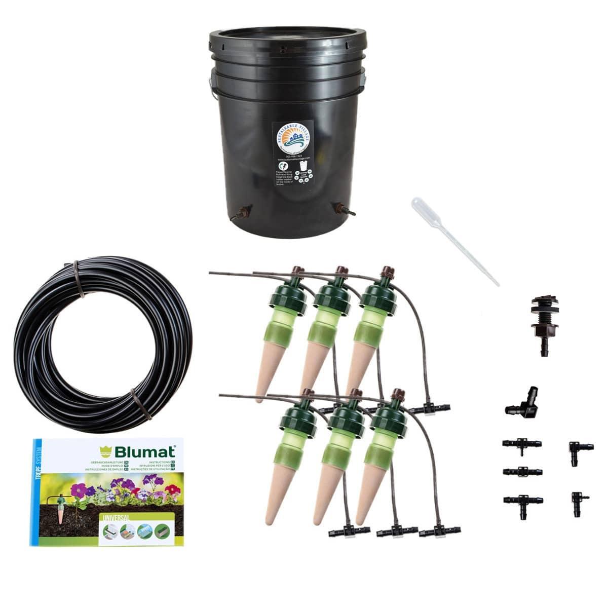 Kit Blumat Riego para 6 plantas con deposito BL16054
