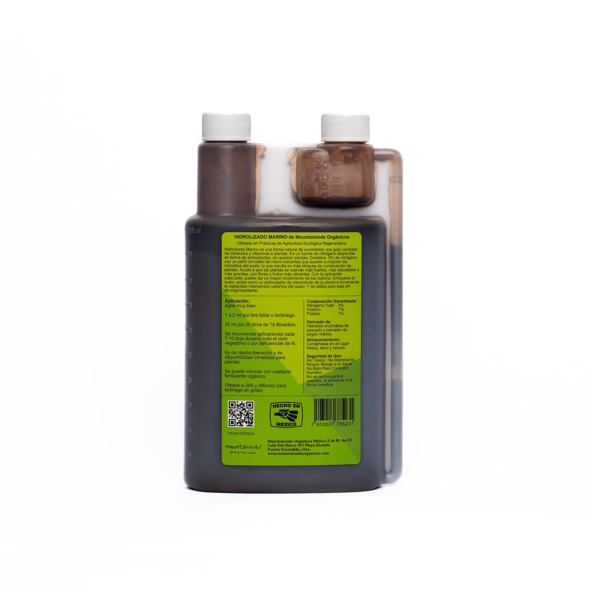 Hidrolizado Marino 5-1-1 Fertilizante Orgánico Liquido 100% Soluble de Mountainside Orgánicos