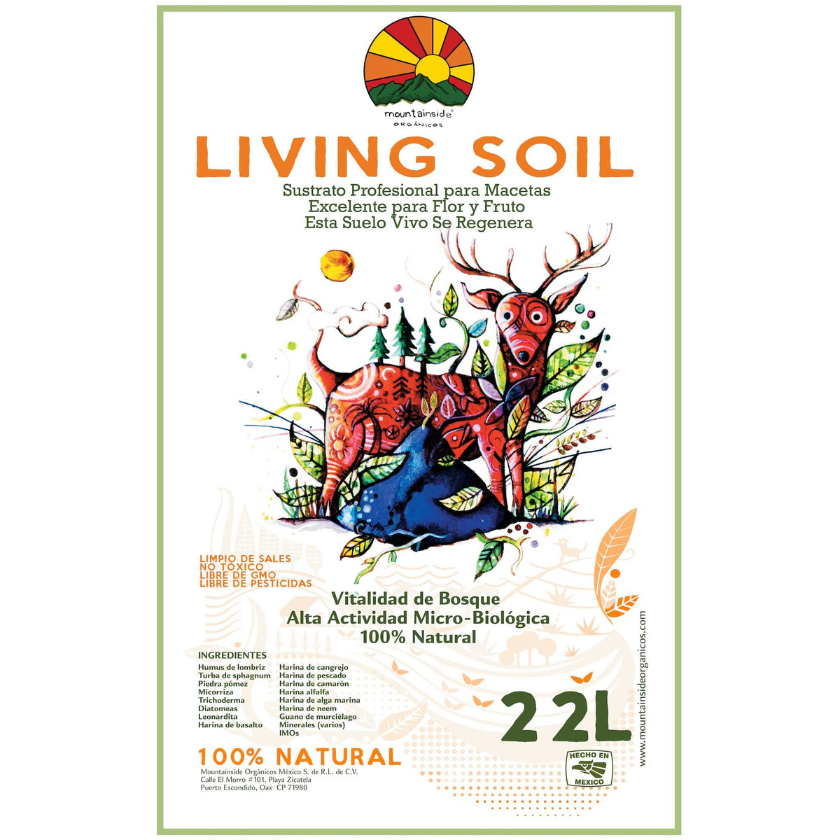 Living Soil (Suelo Vivo) de Mountainside Orgánicos - Formulación Científica - Mountainside Orgánicos